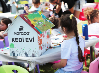 Çocuklar Karaca’nın Kedi Evlerini Patili Dostları İçin Renklendirdi